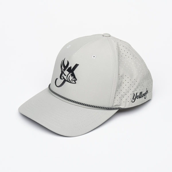 Gray with Black Rope Performance Hat