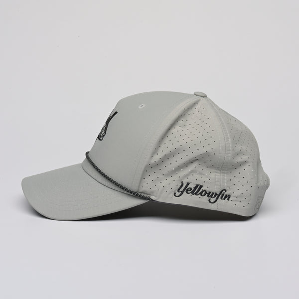 Gray with Black Rope Performance Hat